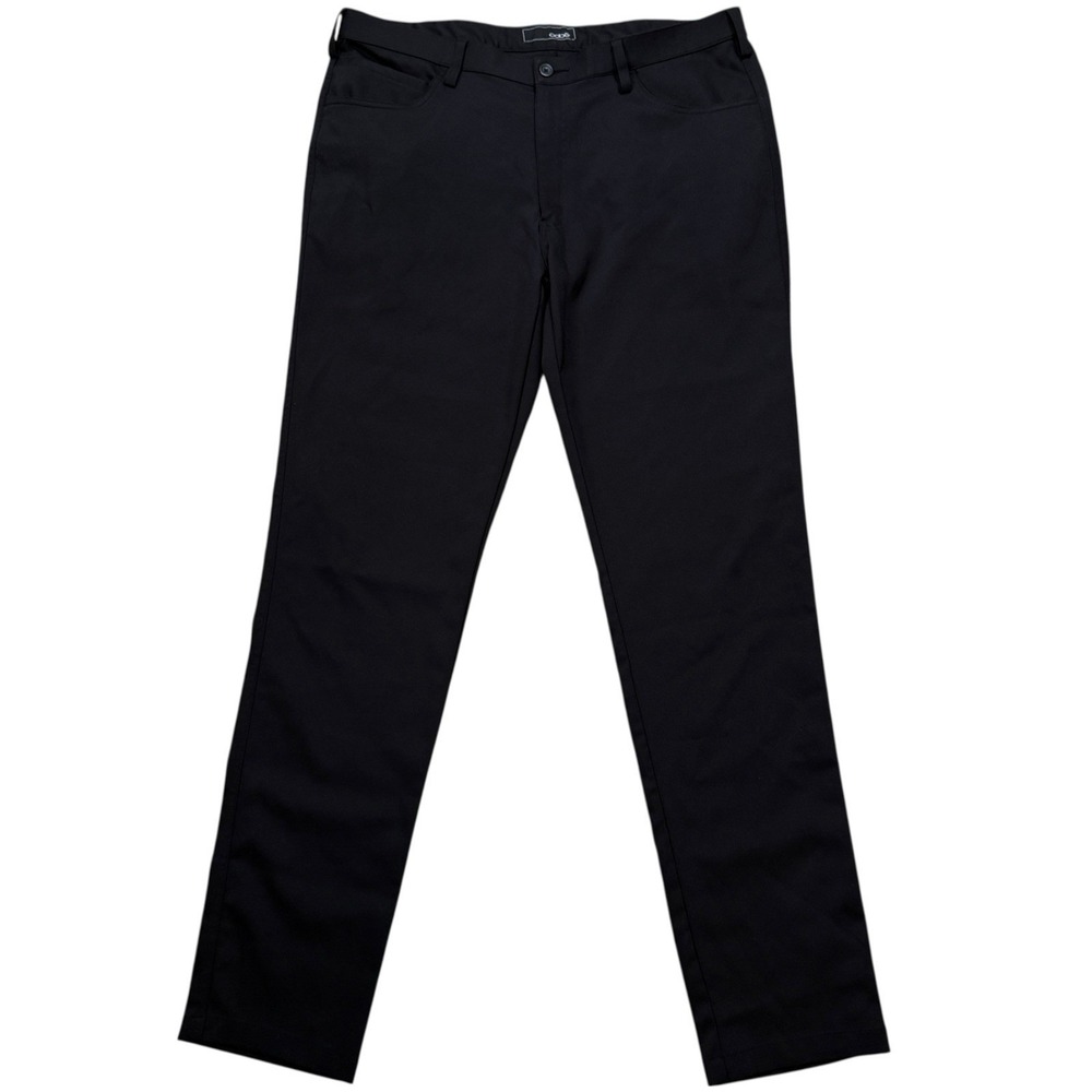 Oobe Men's Black Dress Pants 38x36 Straight Leg Performance Fabric Work Slacks